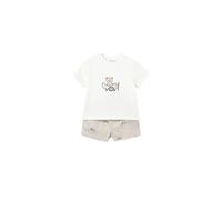 Mayoral Chandal Verano - Conjunto Deportivo - Conjunto Verano - Camiseta manga corta y Pantalon corto para niño - Ropa de 3 meses a 18 meses (Topo, 12 meses)