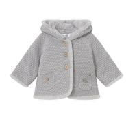 Mayoral Chaqueta para bebé de 12 meses, 80 cm, de tricot de viscosa color gris con capucha y pelo interior