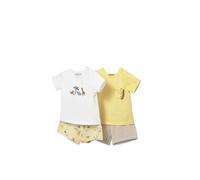 Mayoral Conjunto Bebe Niño - Set Primera Puesta 4 piezas - Set Recién Nacido - conjunto Manga corta Bebe Niño - Camiseta y pantalón corto para bebes de 3 meses a 18 meses (Sunny, 9 meses)
