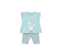 MAYORAL Conjunto de bebé de 2 piezas, camiseta y leggings turquesa | 56