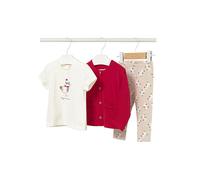 MAYORAL Conjunto de bebé de 3 piezas: chaqueta, camiseta y leggings rojo | 92