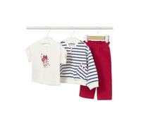 MAYORAL Conjunto de bebé de 3 piezas, chaqueta, camiseta y pantalón rojo | 92