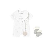 MAYORAL Conjunto de bebé de 3 piezas, pijama, babero y calcetines blanco | 62