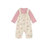 Mayoral Conjunto de invierno para bebé con camiseta de algodón interloc y peto beige con animales selva 2-4 meses, 65 cm