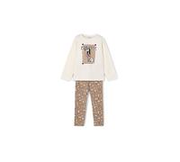 Mayoral Conjunto Niña - Camiseta y Leggins Niña - Ropa para niñas de 2 años a 8 años (FR/ES, Edad, 4 años, Regular, Camel-rojo)