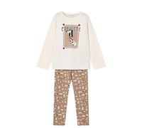 Mayoral Conjunto Niña - Camiseta y Leggins Niña - Ropa para niñas de 2 años a 8 años (FR/ES, Edad, 4 años, Regular, Camel-rojo)