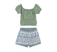 Mayoral Conjunto Niña short - Conjunto Verano - Sport - Camiseta manga corta y Pantalon corto - Ropa de Regalo - Para niñas y adolescentes de 8 años a 16 años (14 años, Menta)