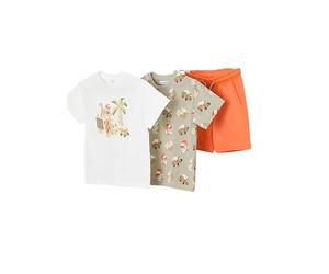 Mayoral Conjunto Niño Verano 3 Piezas - 2 Camisetas Manga Corta y Bermuda - Ropa Infantil Cómoda 2 a 9 Años (Bambu, 6 años)