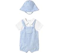 Mayoral Pelele corto de verano bebé 1-2 meses 60 cm color azul con gorro, turquesa, 1 - 2 mesi, turquesa, 1 - 2 mesi