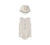 Mayoral Pelele gorro plana rayas para bebé 2M4M