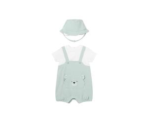 Mayoral Pelele Peto Punto y Gorro para bebé niño 6-9 Meses (75cm)