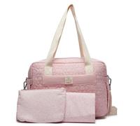 Mayoral - Set Bolso Acolchado con Accesorios Bebé: Práctico Conjunto de Maternidad, Set de 3 Piezas, Bolso cambiador y neceser, con Asas Universales y Versátiles - Ref. 19.431 (Rosado 063)