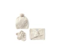 MAYORAL Set de bebé de 3 piezas gorro, bufanda y manoplas crema | 6M