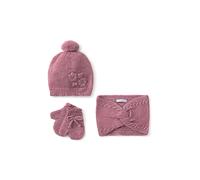 MAYORAL Set de bebé de 3 piezas gorro, bufanda y manoplas rosa | 6M
