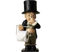 Mayordomo de inodoro, divertido soporte for papel de seda for pellizcarse la nariz, divertido soporte for papel higiénico, dispensador de soporte for el hogar, baño, cocina, montaje en pared(Large)