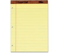 Mayorista case of 10 - Tops de piel sintética vinculante 3-hole Punch legal pads-legal almohadillas, Perf Top, 3 CV), amplia RLD, 50 Sht, 8 - 1/2 x 11 - 3/4, Canarias