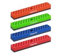 Mayouko 4 organizadores magnéticos hexagonales de 1/4 pulgadas, 172 agujeros, soporte de brocas de 1/4 pulgadas, 4 estantes, soporte magnético para brocas con base magnética para puntas de