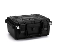 Mayouko Caja de herramientas de plástico impermeable con inserto de espuma, 13.4 x 11.6 x 6 pulgadas, caja de almacenamiento con cerradura IP67, espuma personalizable, funda rígida a prueba de golpes