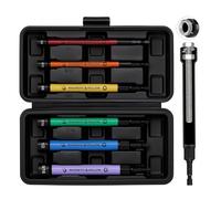 Mayouko Juego de 6 destornilladores de tuerca hueca, juego de destornilladores de tuerca de eje hueco magnético, 8, 10, 11, 12, 13, 14 mm, métrico, CR-V