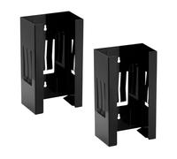 Mayouko Soporte magnético para dispensador de guantes, soporte de pared para pañuelos, negro, 2 unidades