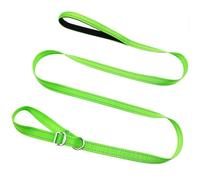 MayPaw Correa deslizante para perro, correa de entrenamiento de nailon reflectante de 3/4 pulgadas de ancho con mango acolchado, correa plana de 6 pies para peluqueros, refugios, rescates,