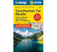 Mayr Wanderkarte Tannheimer Tal, Reutte, Füssen, Pfronten, Bad Hindelang, Ober- und Unterjoch, XL 1:25.000: Wander-, Rad- und Mountainbikekarte, extra grossdruck, reiß- und wetterfest: 409