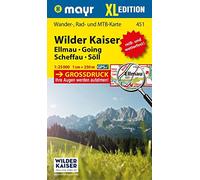 Mayr Wanderkarte Wilder Kaiser - Ellmau - Going - Scheffau - Söll XL 1:25.000: Wander-, Rad- und Mountainbikekarte, extra grossdruck, reiß- und wetterfest: 451