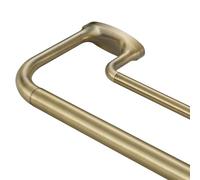 Mayrhyme Barras de cortina dobles, barra de cortina envolvente para ventanas, empalme interno de 1 pulgada delantera y 5/8 pulgadas trasera ajustable con remates y soportes de aluminio (bronce