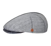 Mayser Gorra de Lino Jasper Twotone Hombre - Made in The EU Gorro Ivy con Visera, Forro, Forro Verano Primavera/Verano - 58 cm Azul