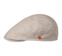 Mayser Gorra de Lino Sidney Hombre - Made in The EU Gorro Ivy con Visera, Forro Verano Primavera/Verano - 59 cm Beige