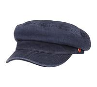 Mayser Gorra Marinera Altona Sunprotect Mujer/Hombre - Made in The EU de algodón Mujer Newsboy con Visera Verano Primavera/Verano - 58 cm Azul Oscuro