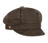 Mayser Gorra Newsboy Alexa Mujer - Made in The EU de Sol algodón Baker Boy con Visera Verano Primavera/Verano - Talla única marrón