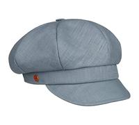 Mayser Gorra Newsboy Antje Light Mujer - Made in The EU de Verano Lino con Visera, Forro Primavera/Verano - Talla única Celeste