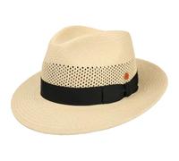 Mayser Imperia Sombrero de Paja Panama Forma Bogart Cinta de Grosgrain Hecho en UE Hombre Primavera Verano