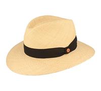 Mayser ORIGINAL Sombrero de Panamá de paja hecho en Ecuador - Sombrero de verano tejido a mano con protección UV 60 o 80 - Sombrero resistente al agua con protección contra roturas, 63