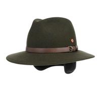 Mayser Sombrero Earflap Georgia Mujer/Hombre - Made in The EU de Invierno Hombre tirolés con Orejeras, Banda Piel otoño/Invierno - 59 cm Verde Oliva