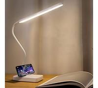 MAYTHANK Lampara Escritorio LED Sin Cable Recargable Bateria 2200mAh, Lampara Lectura de Mesa a pilas Inalambrica Portatil Tactil 3 colores Regulable, Lampara de Mesa Noche Luz Libro Infantiles