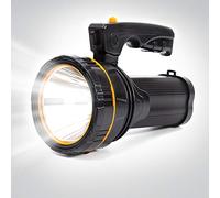 MAYTHANK Linterna LED Recargable, Linternas Super Potente 10000 Lumen Largo Alcance 800M, Linterna pilas 10000MAH, Correa Incluido, Para Casa y Camping