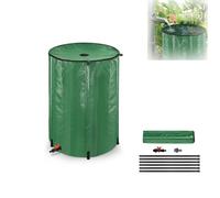 MAYTIIMO Barril de lluvia plegable, 750 litros, barril de agua de lluvia con rejilla de entrada de agua, válvula de drenaje, depósito de agua de lluvia, PVC para recoger agua de lluvia, riego de