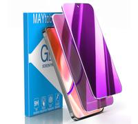 MAYtobe Paquete de 2 protectores de pantalla de privacidad para Google Pixel 10 Pro XL, vidrio templado, antiespía, colorido, morado, antiarañazos, sin burbujas
