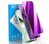 MAYtobe Paquete de 2 protectores de pantalla de privacidad para Google Pixel 10A, vidrio templado, antiespía, colorido, morado, antiarañazos, sin burbujas