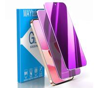 MAYtobe Paquete de 2 protectores de pantalla de privacidad para Google Pixel 8, vidrio templado, antiespía, colorido, morado, antiarañazos, sin burbujas