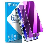 MAYtobe Paquete de 2 protectores de pantalla de privacidad para Samsung Galaxy S22 5G, vidrio templado, antiespía, colorido, morado, antiarañazos, sin burbujas