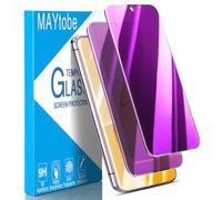 MAYtobe Paquete de 2 protectores de pantalla de privacidad para Samsung Galaxy S23 Plus 5G, vidrio templado antiespía, colorido, morado, antiarañazos, sin burbujas