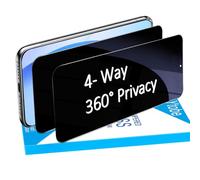 MAYtobe Paquete de 2 protectores de pantalla de privacidad para Samsung Galaxy S23 Plus, película de vidrio templado de 360 grados, 4 lados, antiespía, antiarañazos, sensible al tacto, sin burbujas