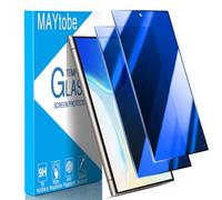 MAYtobe Paquete de 2 protectores de pantalla de privacidad para Samsung Galaxy S24 Ultra, vidrio templado, antiespía, colorido, azul, antiarañazos, sin burbujas
