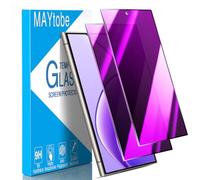 MAYtobe Paquete de 2 protectores de pantalla de privacidad para Samsung Galaxy S24 Ultra, vidrio templado, antiespía, colorido, morado, antiarañazos, sin burbujas