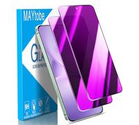 MAYtobe Paquete de 2 protectores de pantalla de privacidad para Samsung Galaxy S25 Plus 5G, vidrio templado antiespía, colorido, morado, antiarañazos, sin burbujas