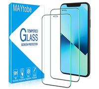 MAYtobe Paquete de 2 protectores de pantalla para iPhone 11, iPhone XR de vidrio templado de 6.1 pulgadas, sin burbujas, antiarañazos, dureza 9H, 0.33 mm, ultra transparente, ultra resistente