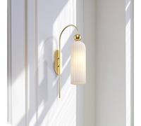 Maytoni Antic aplique, pantalla de vidrio blanco True